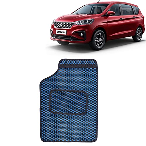 Image of Kingsway Dotted Design Car Floor Foot Mats Universal Fit for Maruti Suzuki Ertiga, Model Year : 2022 Onwards, Water and Dustproof, Color Blue, Set of 5 Pieces