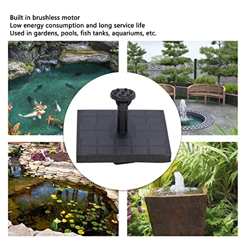 FLEXMAN 7V 1.4W Solar Bird Bath Fountain Pump, 4.3X4.3in Square Floating Solar Fountain Pump - Image 3