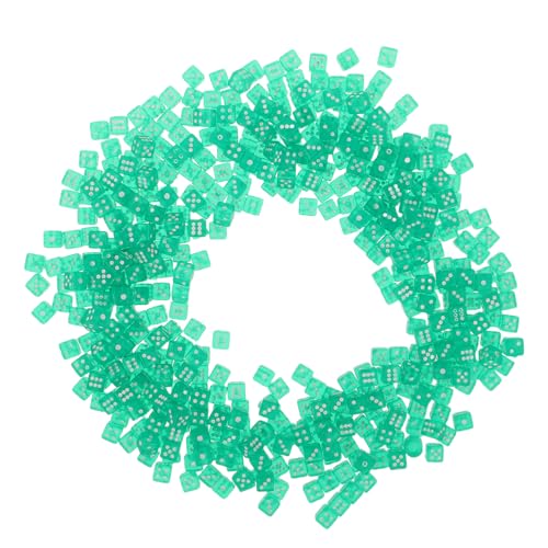 Dados verdes transparentes pequeños para juegos en el aula y manualidades creativas Artibetter