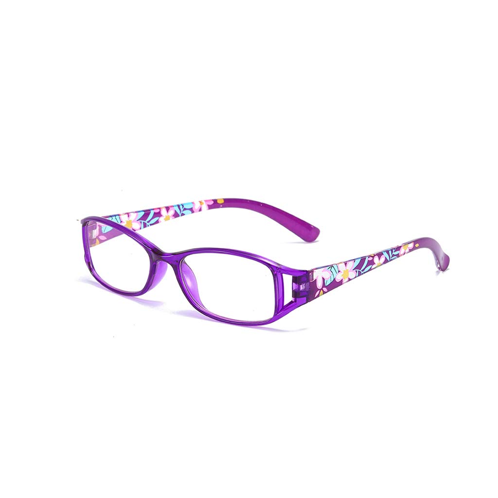 Occhiali da Lettura con Motivo Elegante Occhiali con Blocco della Luce Blu Occhiali da TV Anti affaticamento degli Occhi Montature quadrate da Uomo/Donna (Color : Purple, Size : 3.5)