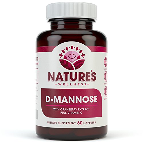 D MANNOSE with Cranberry Extract & Vitamin C - Urinary Tract UT Cleanse & Bladder Health - Protects Against Urinary Tract Infections UTI - Natural Healthy Flush & Detox Impurities