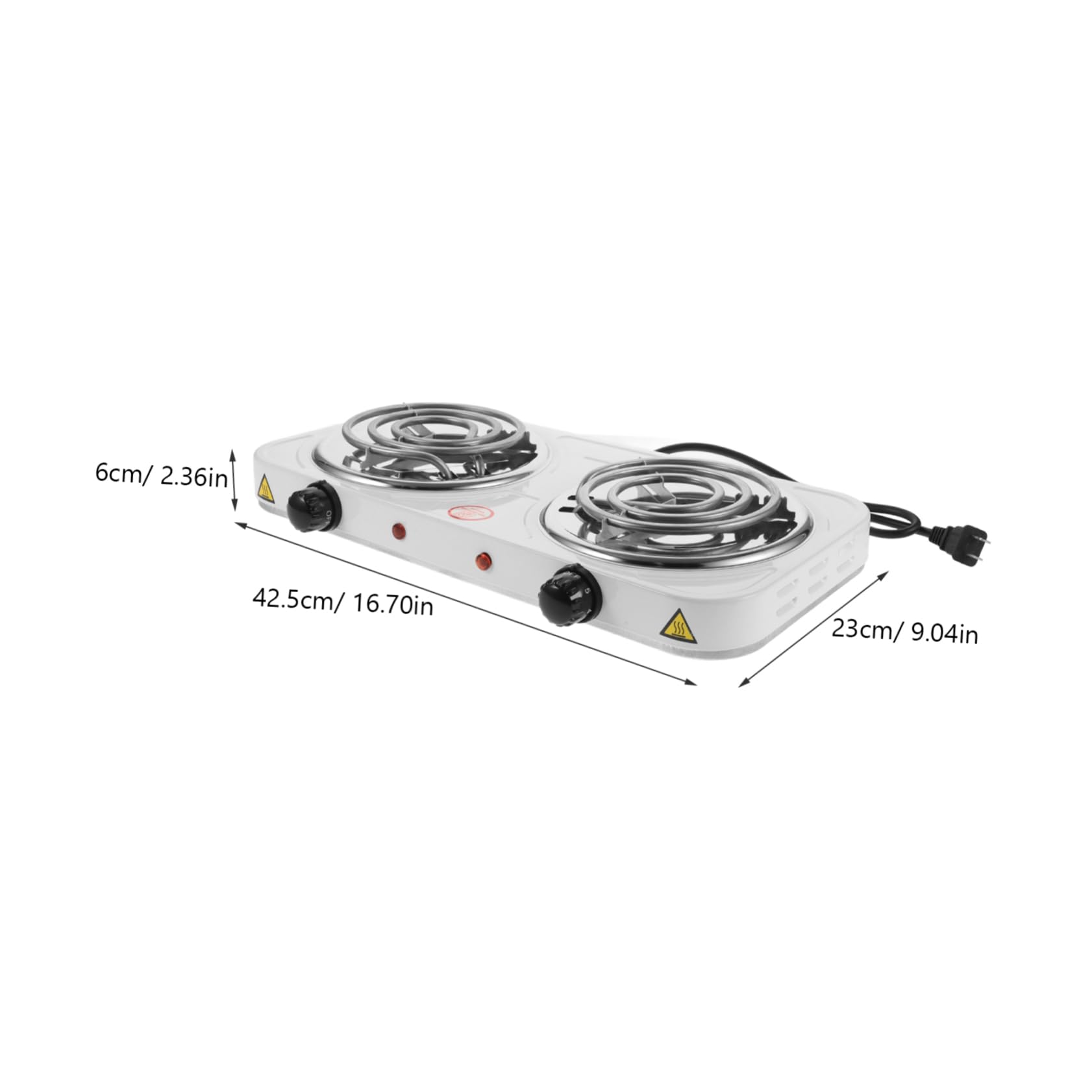 BRIGHTFUFU Multi-functional Electric Stove Countertop Double Burner Portable for Easy to Use Sleek Even Heating