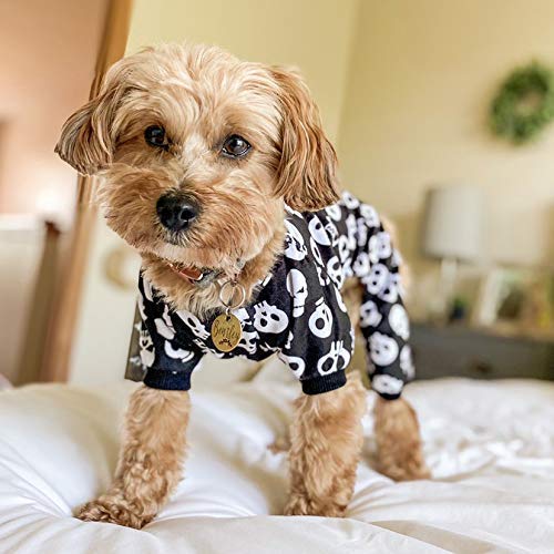 Cutebone Dog Pajamas Small Bundle | Halloween Skull Pajamas & Christmas Snowman Clothes For Small Sized Dogs #TOP3