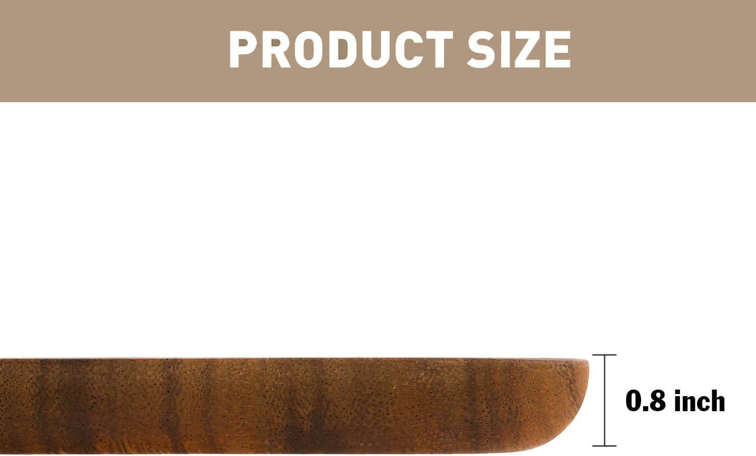 Premium Quality Durable Walnut Rectangular Wooden Plates Set of 2(10", 12")-100% Natural Wood Serving Plate for Coffee Table-Great Home Decor Platter for Breakfast & Dining