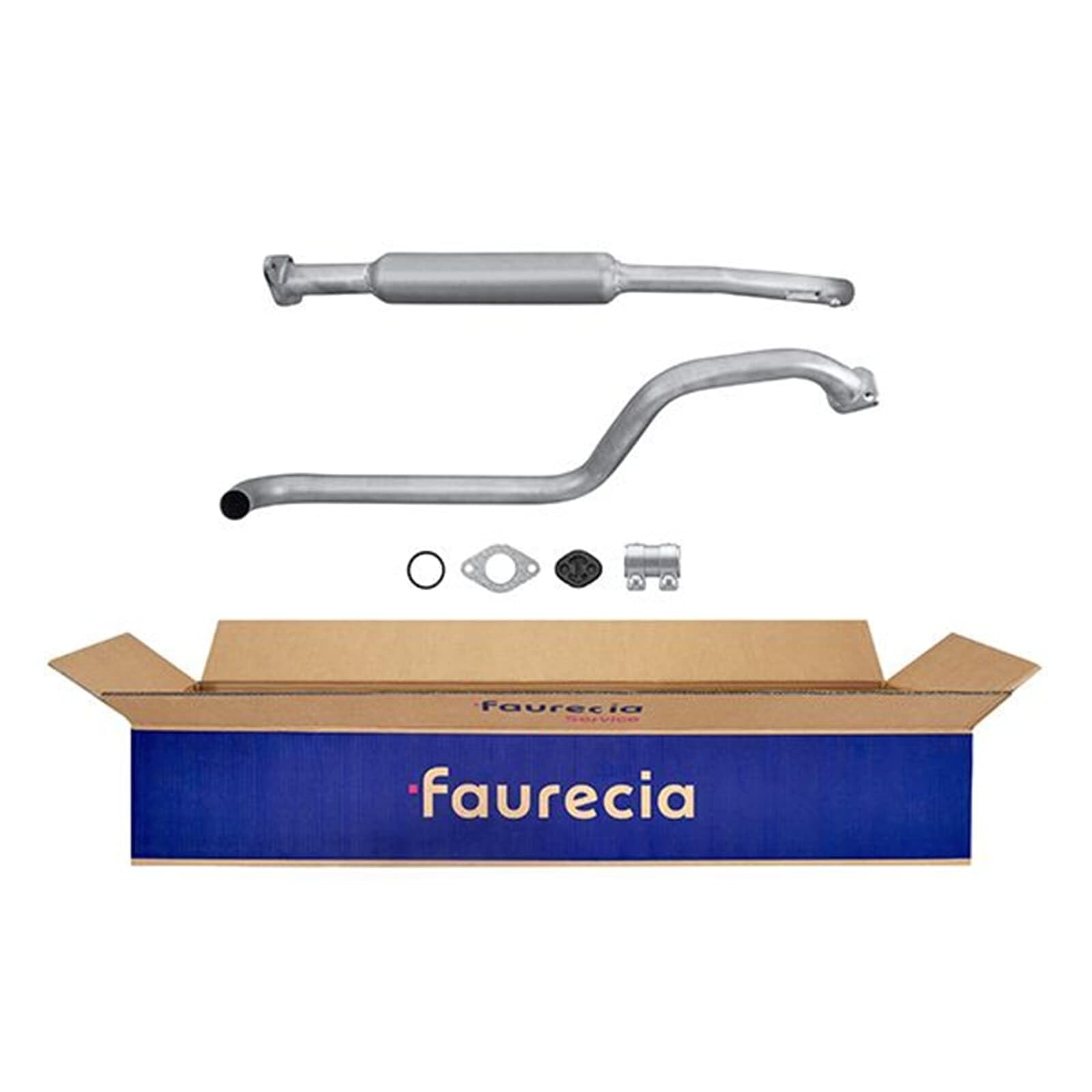 HELLA 8LC 366 025-421 Tłumik środkowy - Easy2Fit® Kit - w środku - dwuczęściowy - Komplet z elementami do montażu