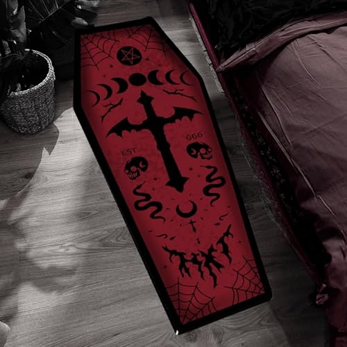 Tapis de bain gothique en cercueil pour une décoration d'horreur d'Halloween unique - 4