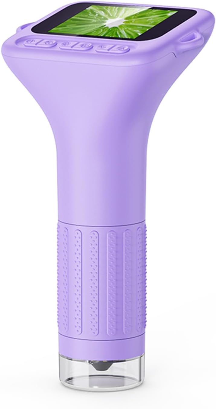 子供顕微鏡 2 インチハンドヘルドデジタル 100X-1000X 8 LED ライトミニポータブルポケット科学おもちゃ男の子女の子