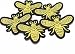 Silver/Gold Embroidered Sewing Iron on Bees Patches Sewing Patch for Clothes Applique Embroidery DIY Supplies Crafts Sticker Pack of 12 (Gold)