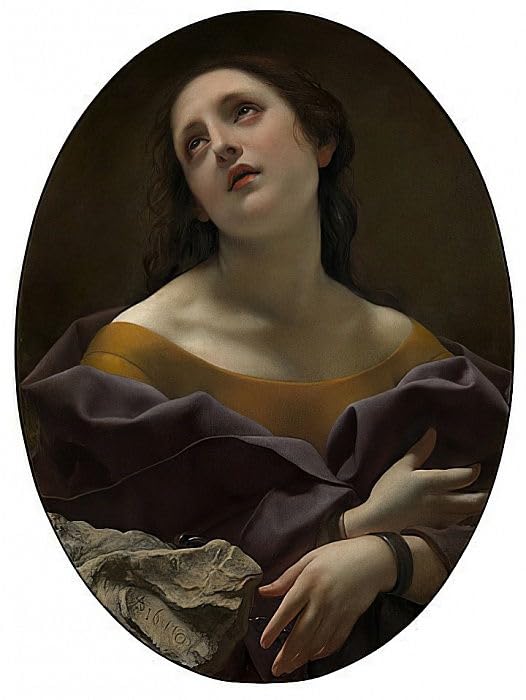 Allégorie de la Patience de Carlo Dolci, reproduction sur toile aux détails d'une œuvre rare