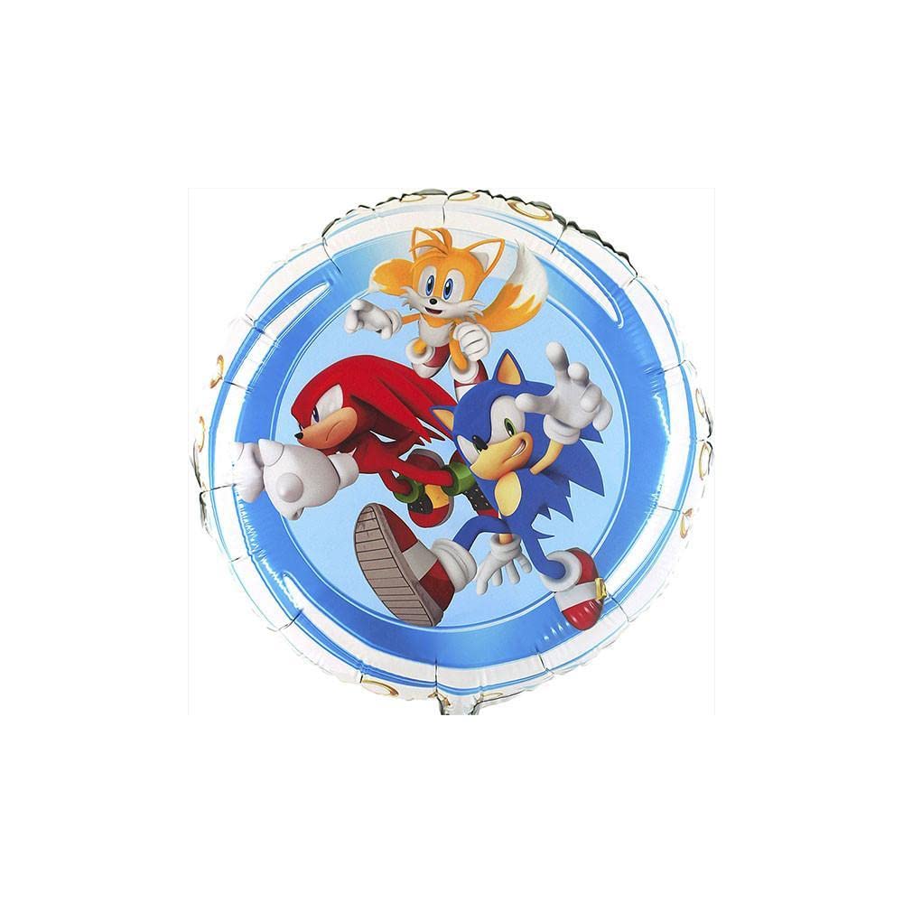 Sonic Round Balloon, White, Unica - Image 2