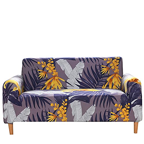 Housse de canapé imperméable et extensible 2 places motif automne
