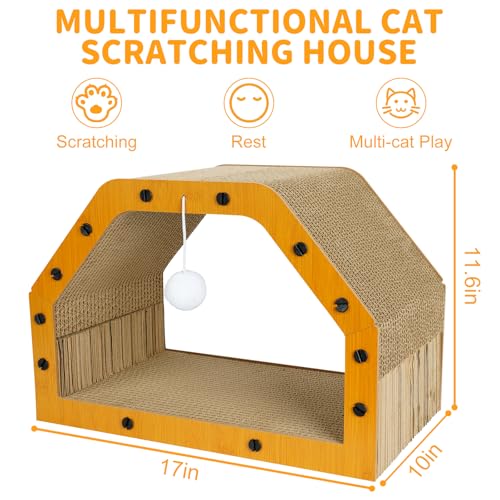Casa Rascador de Cartón para Gatos Grande miniatura 2