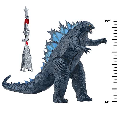 Godzilla vs. Kong 2021 Bundle of 4 Monsterverse Movie Series 6" Action Figures: Godzilla with Heat Ray, Kong with Battle Axe, Godzilla with Radio Tower, Skull Crawler with HEAV