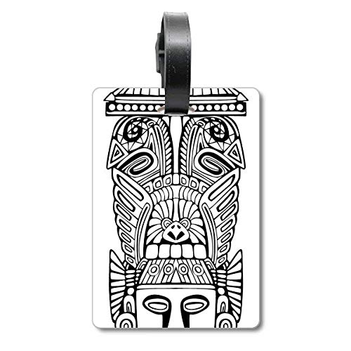 Étiquette de voyage indienne totem abstrait pour éviter la perte de sac