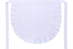 SUN2ROSE Girls Apron, White Apron for Cosplay and Party Favors