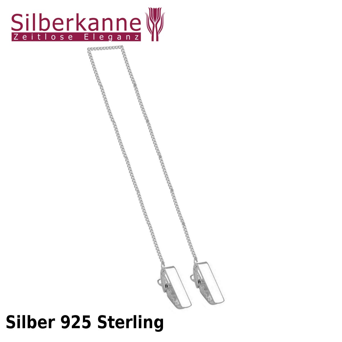 Serviettenhalter Serviettenkette Silber 925 Sterling glatt poliert L 60 cm in Top Verarbeitung