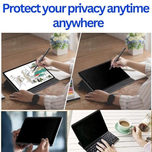 Image of Pxin Tablet Privacy Guard compatible with Amazon Fire HD 10 kids pro | Privacy screen protector | Anti Glare | Anti Spy Screen | Reduces blue light | 360 degree Privacy Screen | Eye Protection
