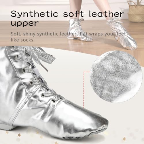 HIPPOSEUS Women Jazz Shoes Split Sole Dance Boots Ballet Dance Shoe for Men2