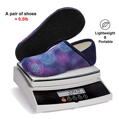 Image of Fires Womens Mens Slippers with Rubber Sole Soft-Lightweight House Slipper Socks Around House Shoes Non Slip Indoor /Outdoor