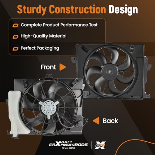 Image of maXpeedingrods Engine Radiator Cooling Fan Assembly for Kia Rio 2012-2017, for Hyundai Veloster 2012-2017, for Accent 2012-2013 253801R050