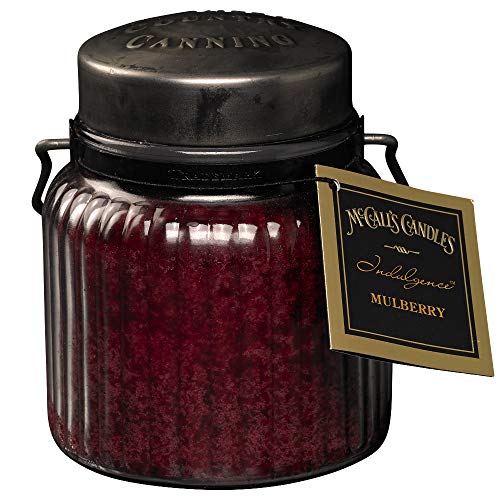 McCalls Candles | Mulberry | 18 oz Scented Candle | Indulgence Collection | USA-Poured | Double Wick | Grooved Jar with Carrying Handle | Tart & Sweet Berry Fragrance