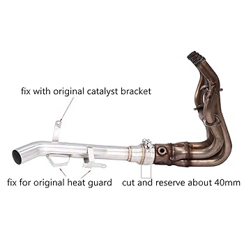 middle　　　29日迄 Exhaust Mid Pipe, Motorcycle Exhaust Middle Pipe Stainless