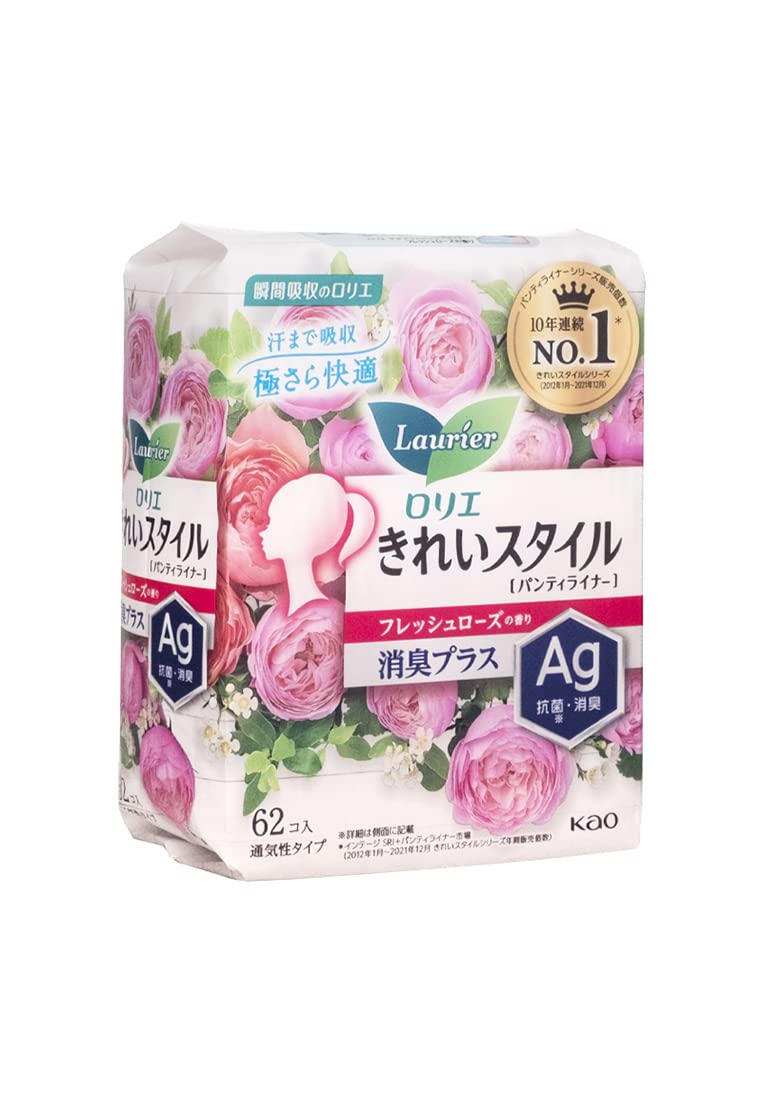 花王 ロリエきれいスタイル消臭プラス フレッシュローズ 62個
