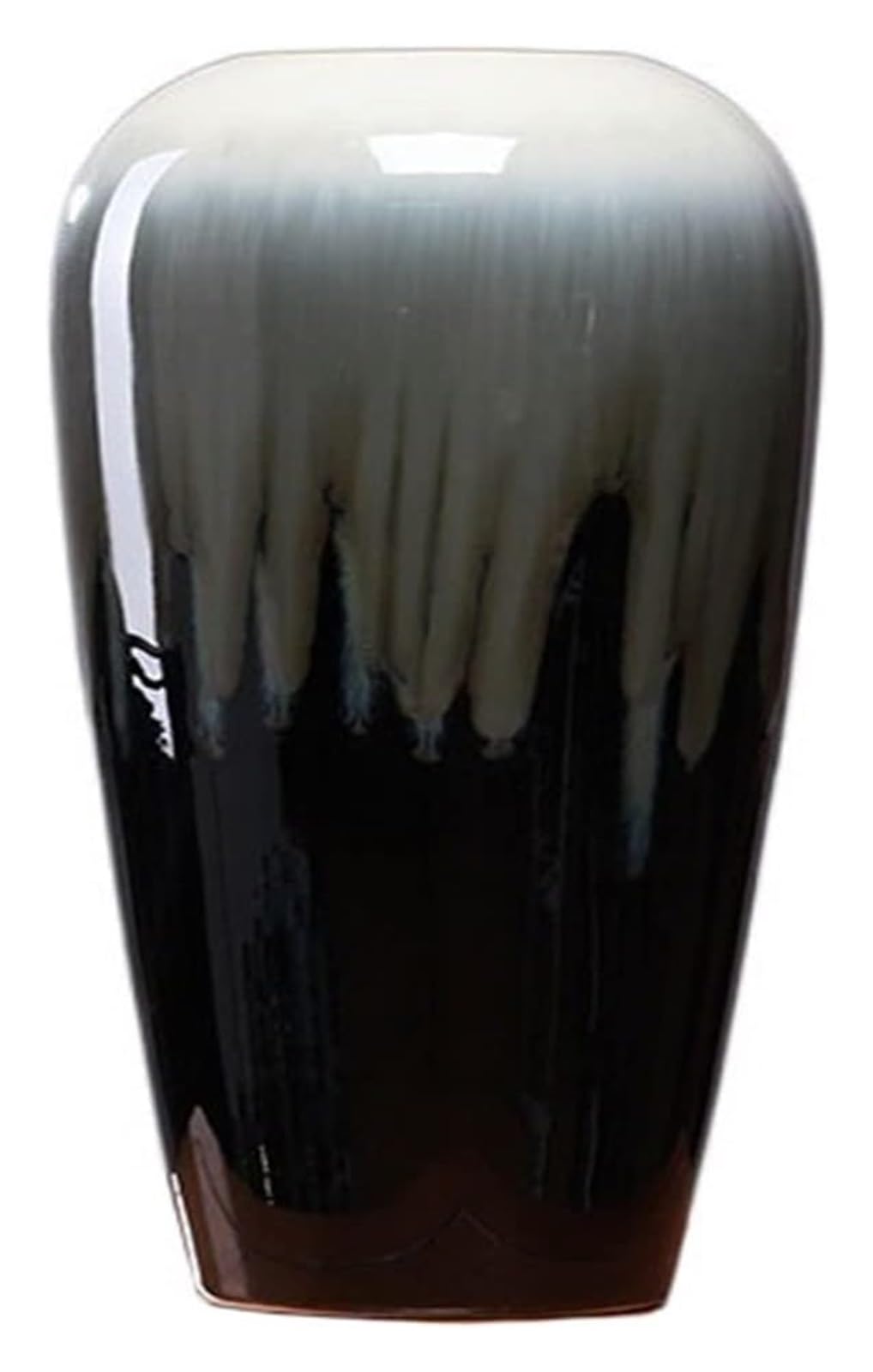 asdchZen Vase Flower Vase Chinese Retro Style Ornament Flower Ware High Temperature Kiln Varying Glaze Vertical Stripe Ceramic Vase Vases,Golden