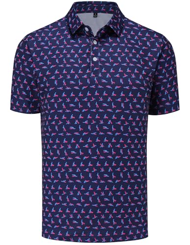 Camisetas Polo para Hombre de Golf, Secado Rápido y Absorción de Humedad, Estilo Casual y Divertido miniatura 2