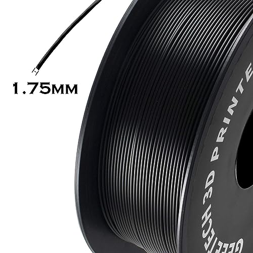 Image of Geeetech 3D Printer Filament, PLA Filament 1.75mm Bundle 2kg for 3D Printer, Dimensional Accuracy + /- 0.02 mm (Black 2-Pack)