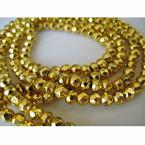 Perles en pyrite dorée 3.5mm pour créer vos propres bijoux bohèmes chic
