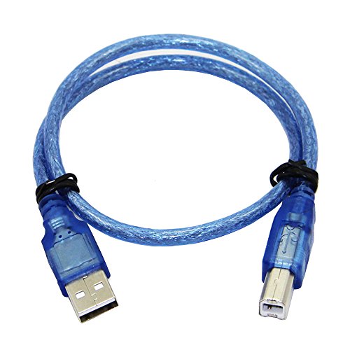 MYAMIA 30Cm Azul USB 2.0 Tipo A Macho A Tipo B Macho Poder Transmisión Cable De Datos para Arduino