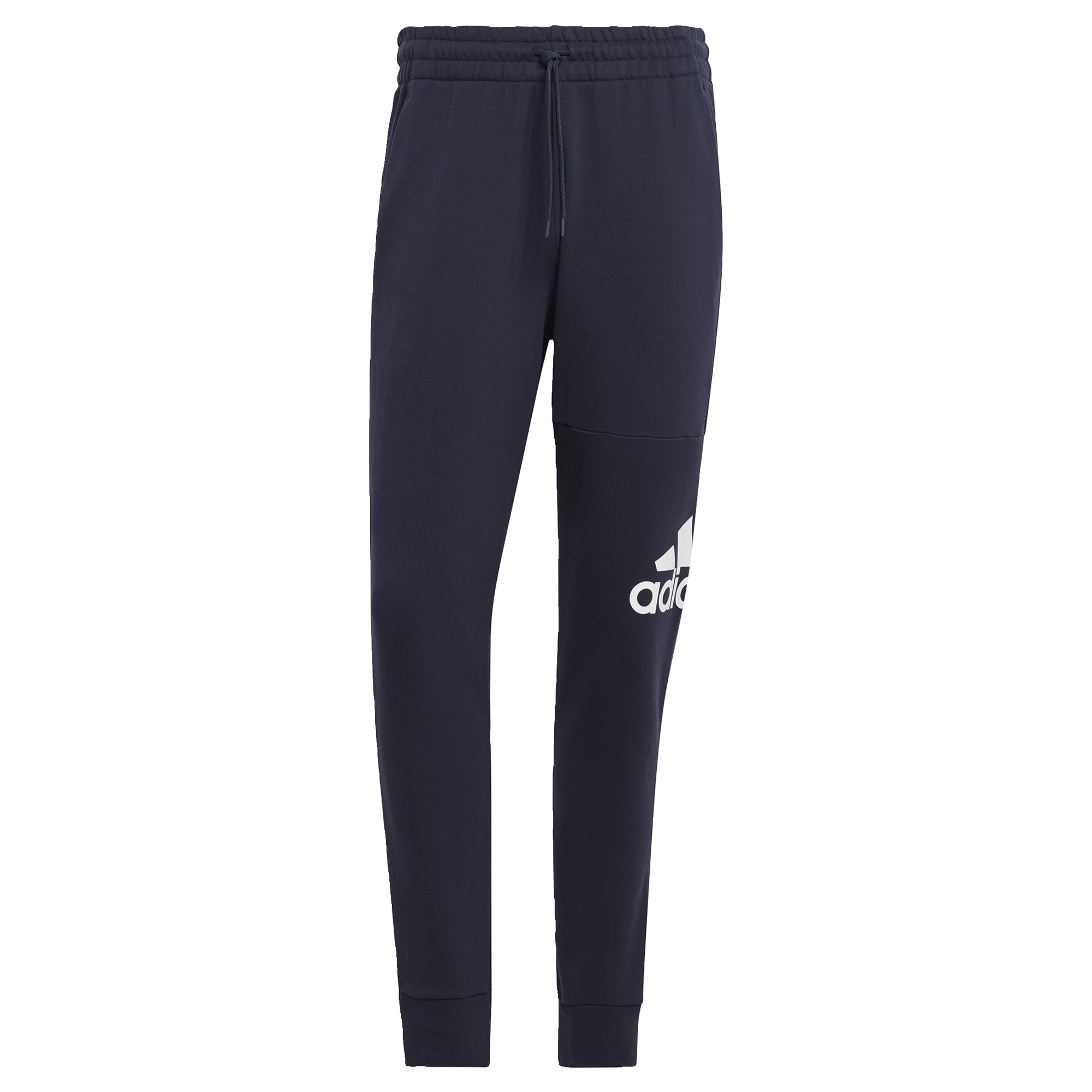 adidas Men's Essentials French Terry Tapered Cuff Logo Pants, Legend Ink, L