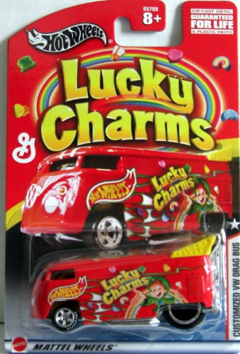 Hot Wheels Lucky Charms Customized VW Drag Bus RED