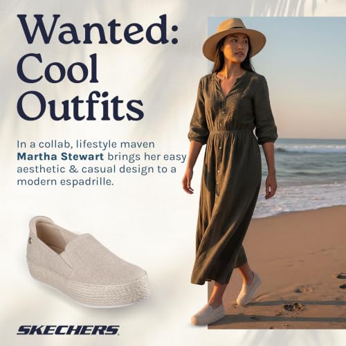 Image of Skechers Women's Bobs Sesame - by The Bay Sneakers | Casua slip-on, Air-Cooled Memory Foam, Skechers Martha Stewart collection, Espadrille Flatform, Crafted with vegan materials