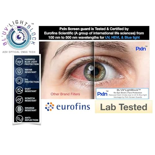 Image of Pxin 38 Inch (21:9) Monitor Screen Protector | Anti Glare | Touch Support | Blue Light Filter | 99% UV A /B /C Block | Scratch Resistant Matte Film | Reduce Digital Eye Strain
