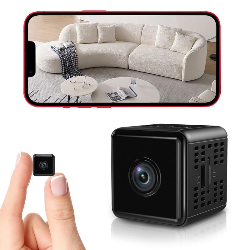 YISPK Hidden Camera,1080P HD WiFi Mini Nanny Cam with Night Vision & Motion Detection - Indoor/Outdoor Wireless Security Spy Cameras for Home, Car, Baby & Pet Monitoring-Upgraded X6d