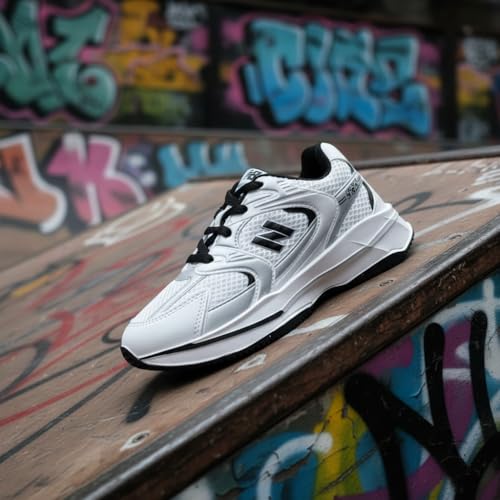 Image of Stylish Kids Lightweight Mesh Sports Running Shoes for Boys | Comfortable Lace-Up Casual Sneakers with Cushioned Sole for School, Outdoor Play