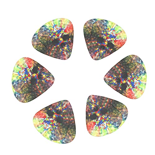 Lot de 12 médiators colorés en forme de tête de mort avec particules de poussière 3D pour guitare électrique, basse, acoustique, cadeau idéal pour les amateurs de guitare - Les Beatles, Paul McCartney, John Lennon, RIngo Starr, George Harrison Lot de 12 médiators colorés en forme de tête de mort avec particules de poussière 3D pour guitare électrique, basse, acoustique, cadeau idéal pour les amateurs de guitare – Image 3