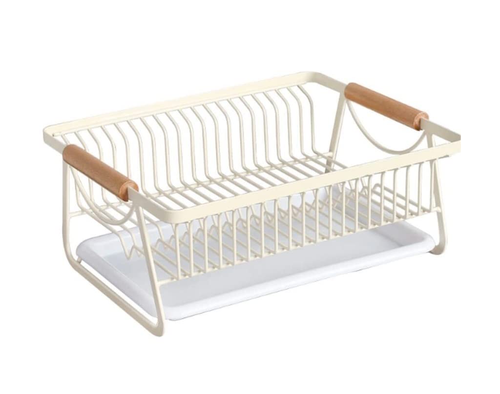 Azhkjkzh White Dish Rack Dish Drying Rack Multifunctional Bowls Plates Chopsticks Drain Kitchen Storage Utensil Organizer Holder For Small Kitchen