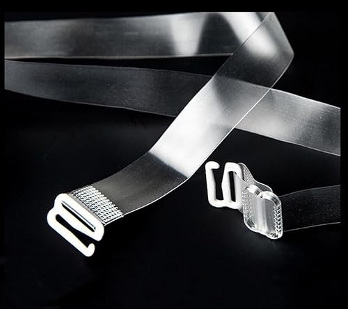 Miniatura 5 de RULASIN Correa de sujetador ajustable transparente, correa de sujetador antideslizante, 2 pares de correas invisibles para el hombro