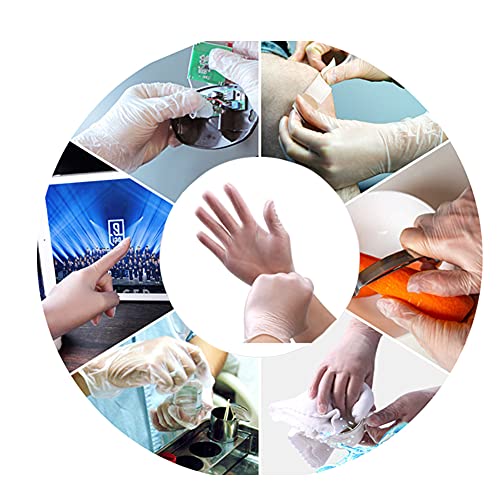Vinyl Powder Free Gloves Large 3Mil Latex Free Disposable Food Grade Vinyl Gloves,100 Count (Pack Of 1) #TOP5