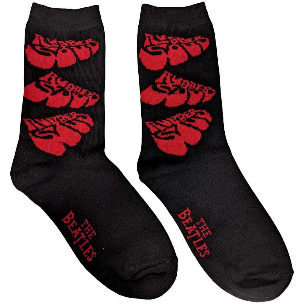 The Beatles Socks Rubber Soul Band Logo Official Unisex Black UK Size 7-11 One Size