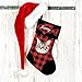 GABSHAIM Custom Calico Cats Christmas Stocking Fishes Red Buffalo Check Plaid Hanging Christmas Stockings Xmas Christmas Decoration for Cat Dog Lover 14 Inch