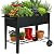 FOYUEE Raised Planter Box with Legs Outdoor Elevated Garden Bed On Wheels for Vegetables Flower Herb Patio
