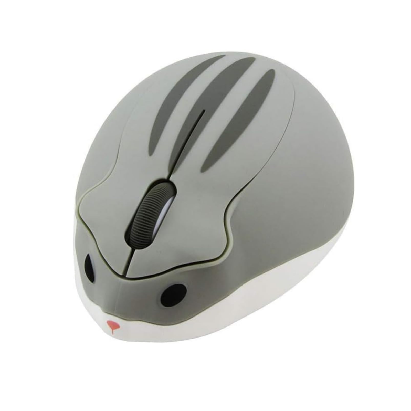 Wireless Mouse Cute Hamster Shape Less Noice Portable Mobile Optical Animal Mice Ergonomic Design Cordless Mouse with USB Receiver for PC/Laptop/Computer/Notebook/MacBook for Kids/Girl Gift (gray)-picture-25