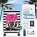 Vehcimbev Fashion Accessory Travel Luggage Cover Fashion Girl Perfume and Lipstick and Heels Travel with Pocket Suitcase Cover Anti-scratch Suitcase cover Fits 29-32 Inch