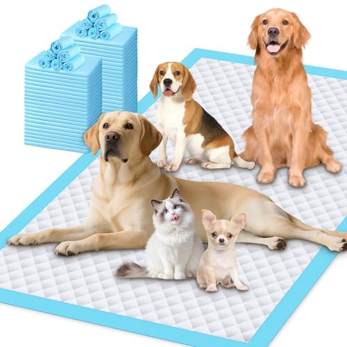 Image of Gimars 130G Thicker Extra Large 36in x 51in Puppy Pads - XL Dog Pee Pads with Reinforced Edges for Large Breeds & Multi-Dog Homes, 100% Leakproof, 48H Absorption, Indoor Training & Floor Protection
