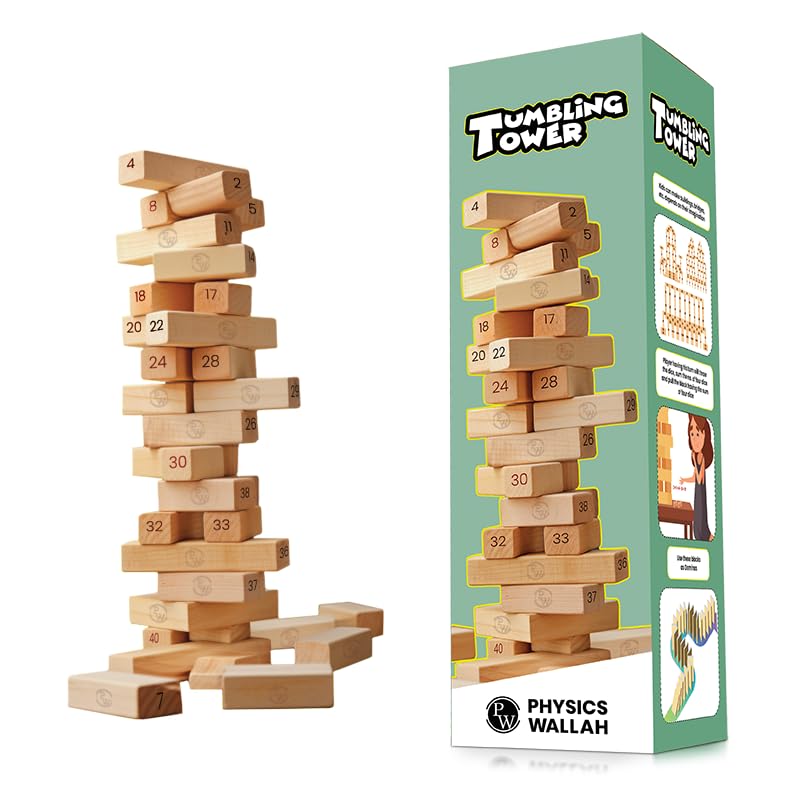 Sponsored Ad - PW Tumbling Tower - Premium Stacking Tower Game for Kids, Adult & Family | Improves Strategic Thinking, Fine Motor Skills, Concentration | Premium Wood