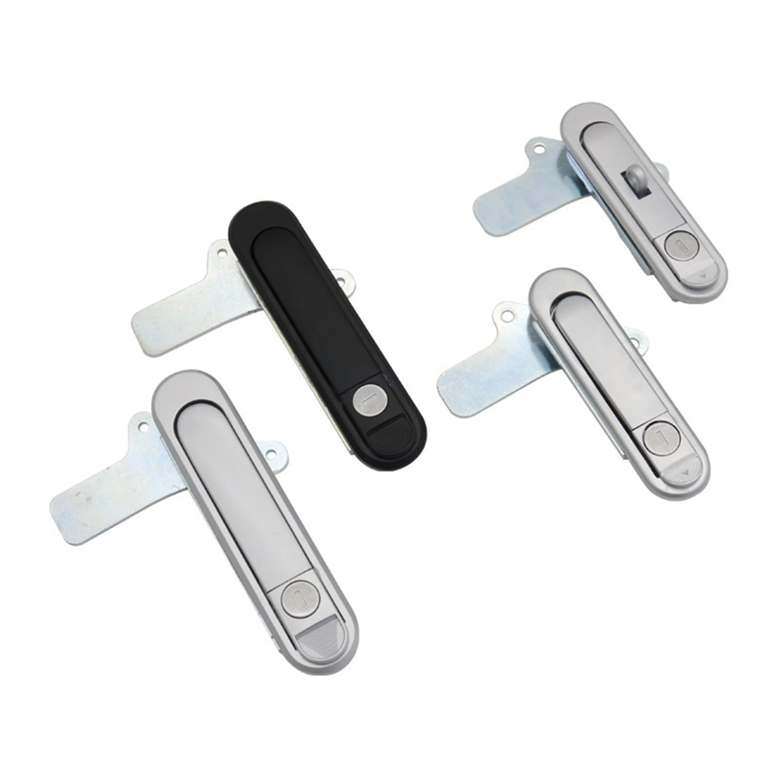 Serrure plate en alliage de zinc anti-vibrations pour boîtier électrique
